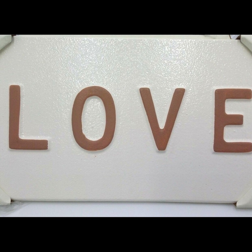 Hearth Hand Love Wall Art Bedroom Metal Office Sign Poster Home Decoration Gift - Picture 5 of 6